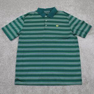 Masters Green Striped Polo Shirt
